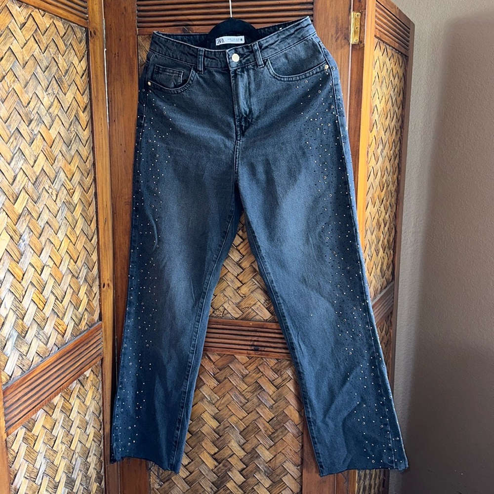 Zara EUC Size 6 Sparkle Stud Denim Jeans (Women) - Worn Once!